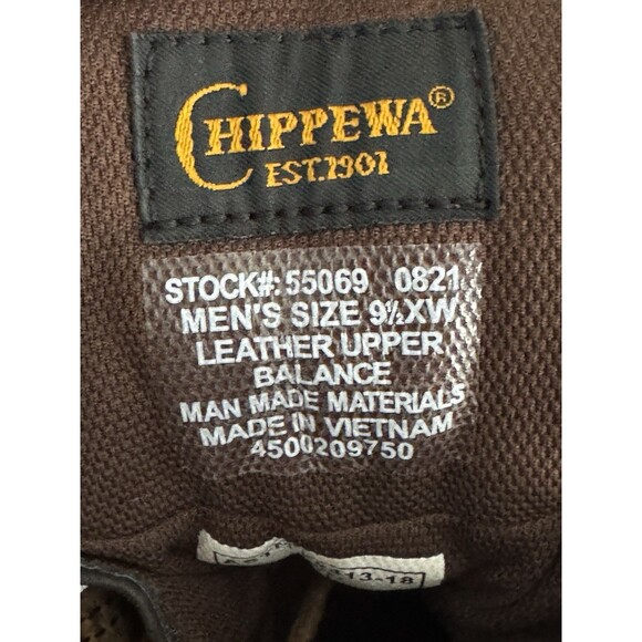 Chippewa 55069 Birkhead 8” Work Boots Men’s 9.5 XW Leather Waterproof Steel Toe main image 10